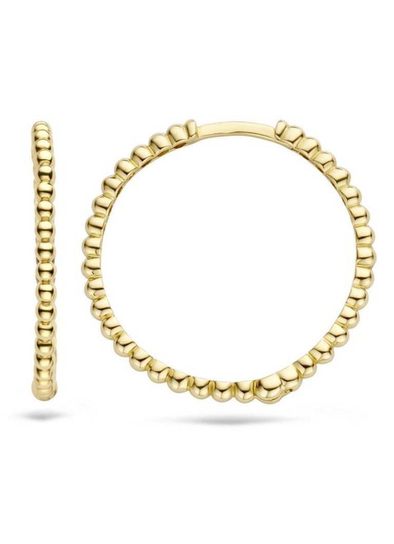 Orecchini color cipria in oro giallo 14 carati 7291YGO