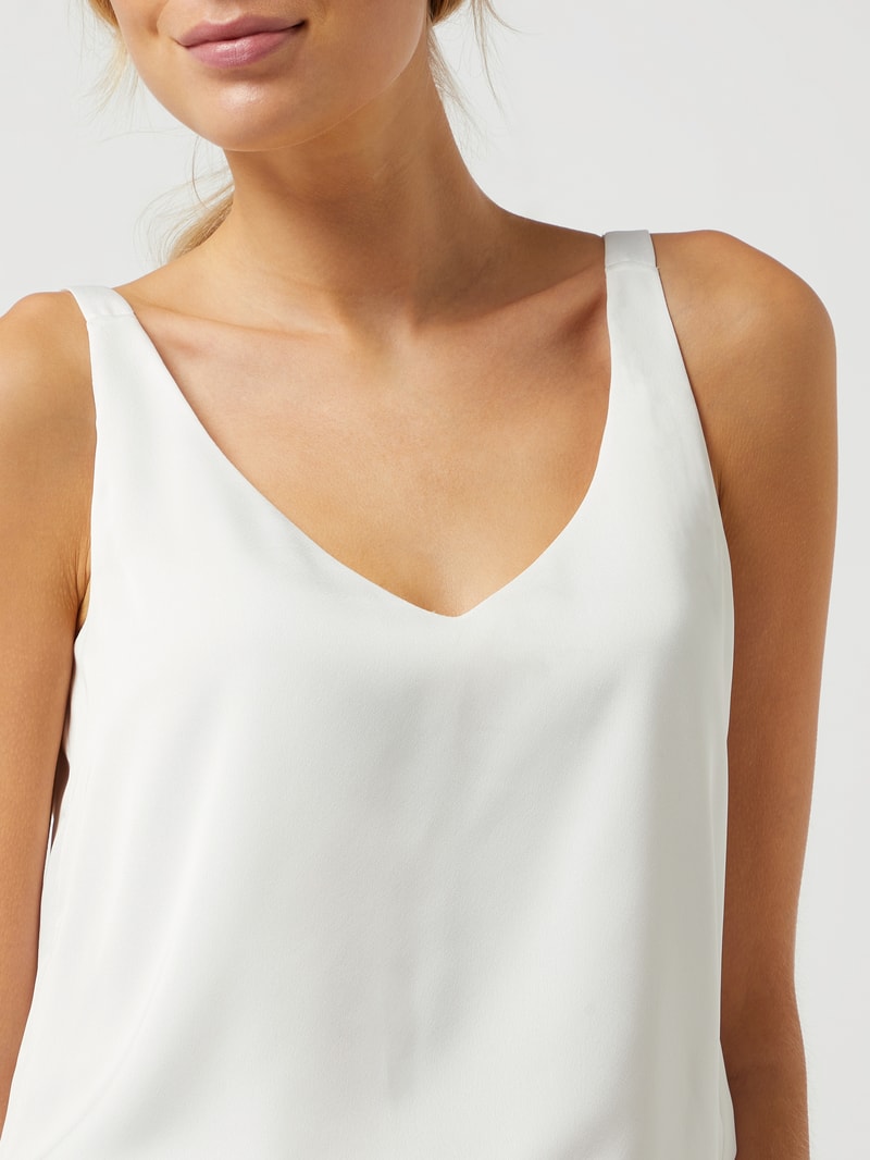 Braut-Top mit V-Ausschnitt in offwhite