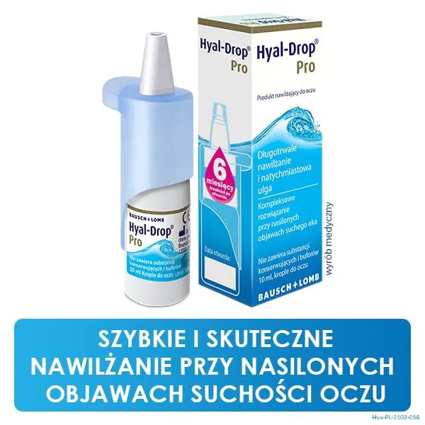 Hyal-Drop Pro, Colírio Hidratante, 0,24% de Hialuronato de Sódio