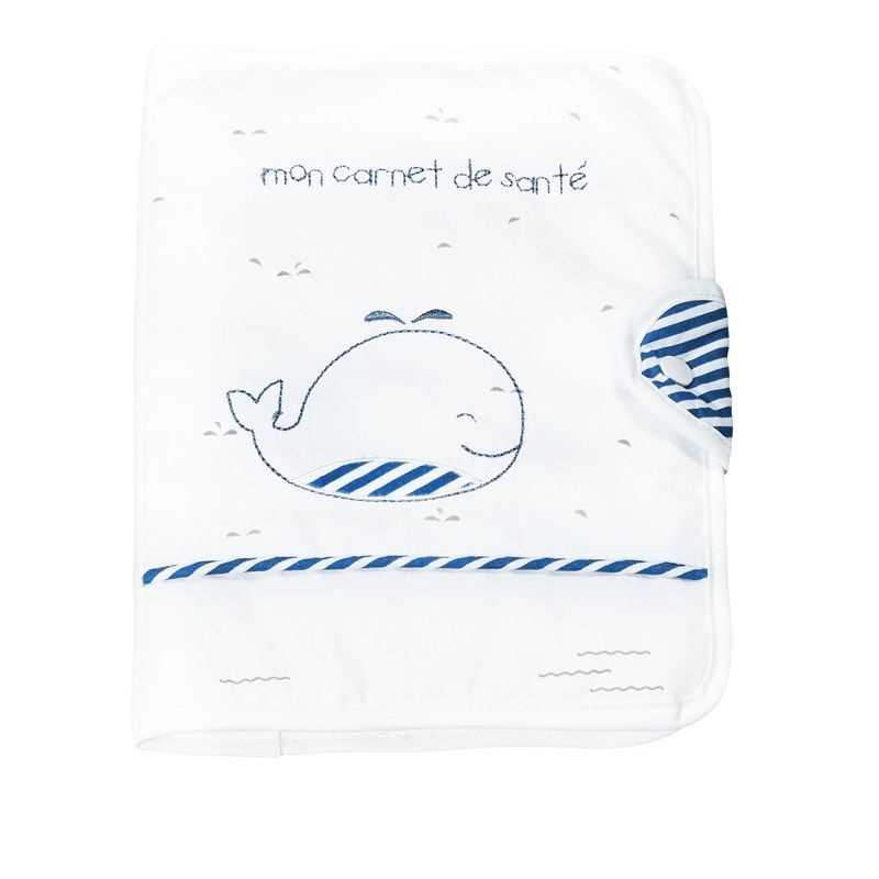 Protège carnet de santé Blue baleine