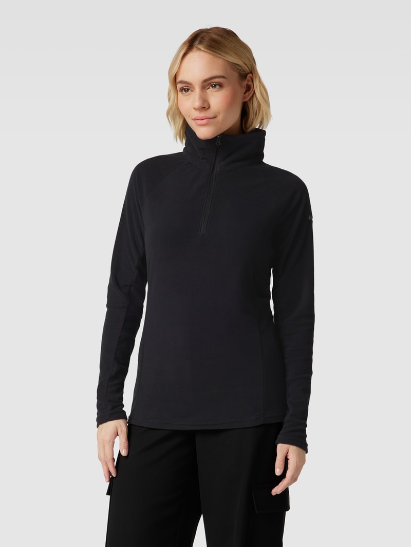 Sweatshirt aus Fleece mit Stehkragen Modell 'GLACIAL™ IV 1/2 ZIP' in schwarz