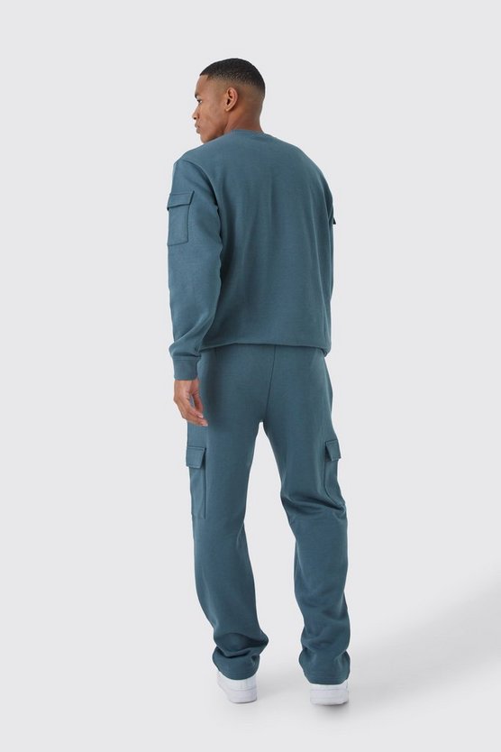 Sweatshirt mit Cargo-Taschen & Jogginghose