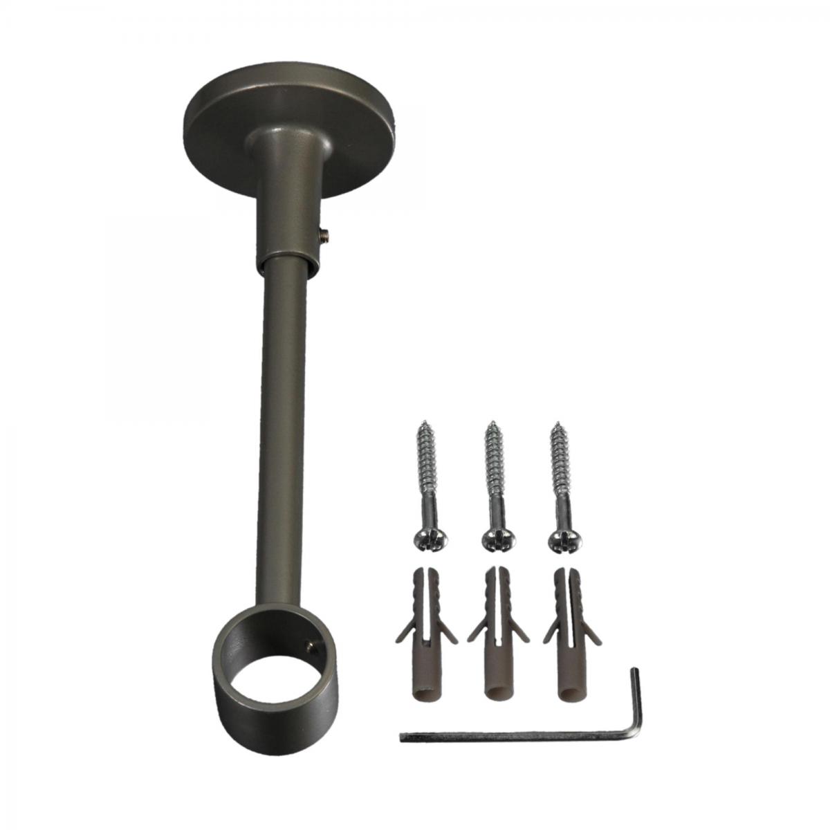 Bella Casa Doppelträger für Gardinenstangen 20 cm ø 20 mm anthrazit 1 Stück
