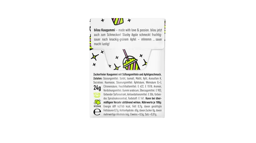 bilou Kaugummi Slushy Apple Flavour 24 g