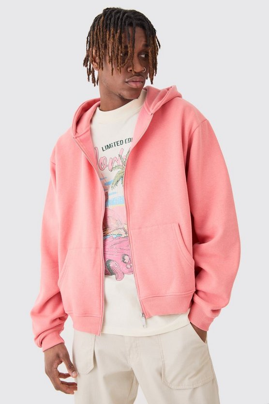 Tall kastiger Oversize Hoodie mit Reißverschluss