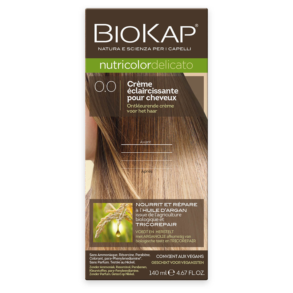 biokap CRÈME ÉCLAIRCISSANTE NUTRICOLOR DELICATO COLORATION PERMANENTE