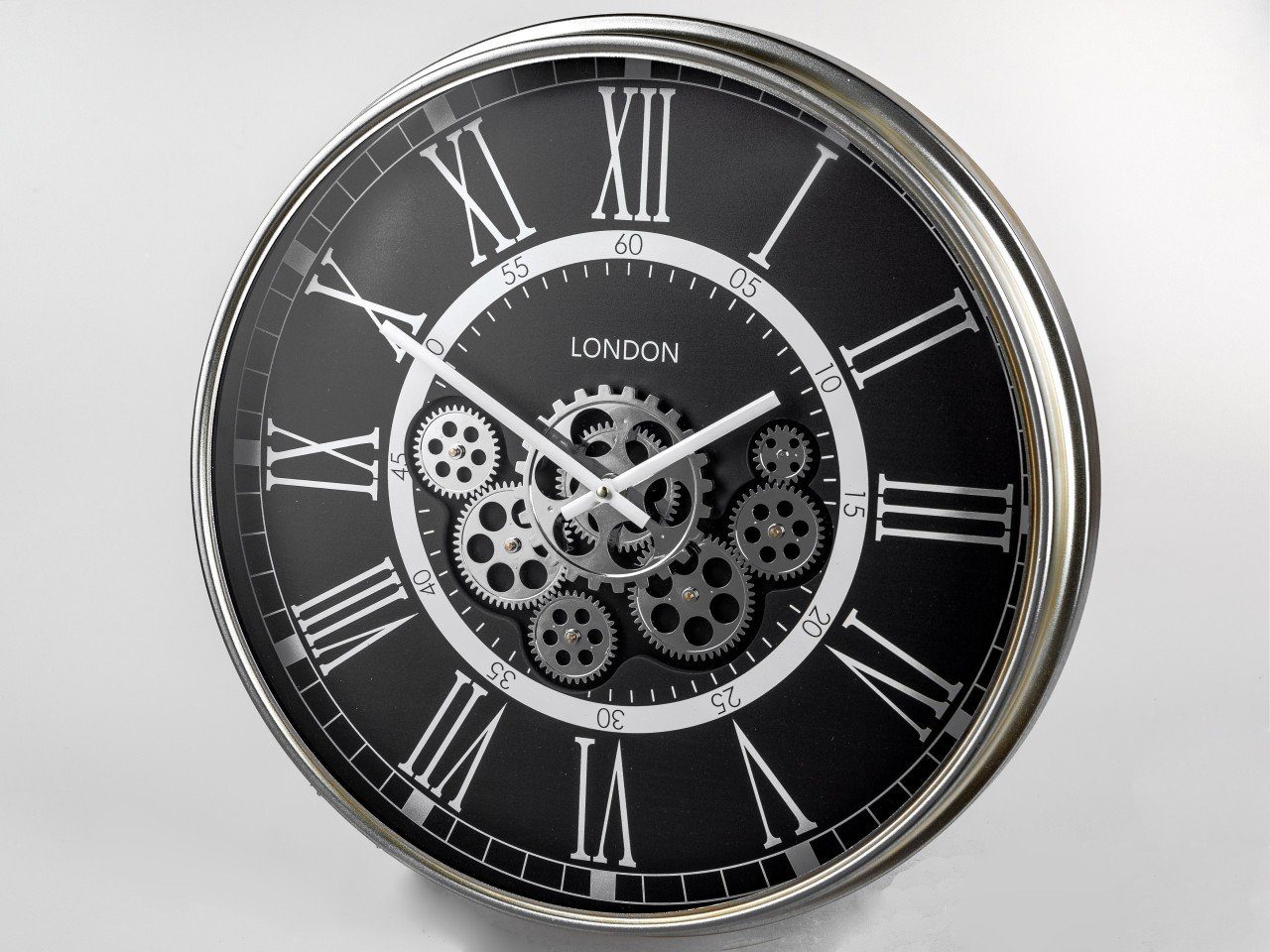 formano Wanduhr (Schwarz D:54cm Metall)