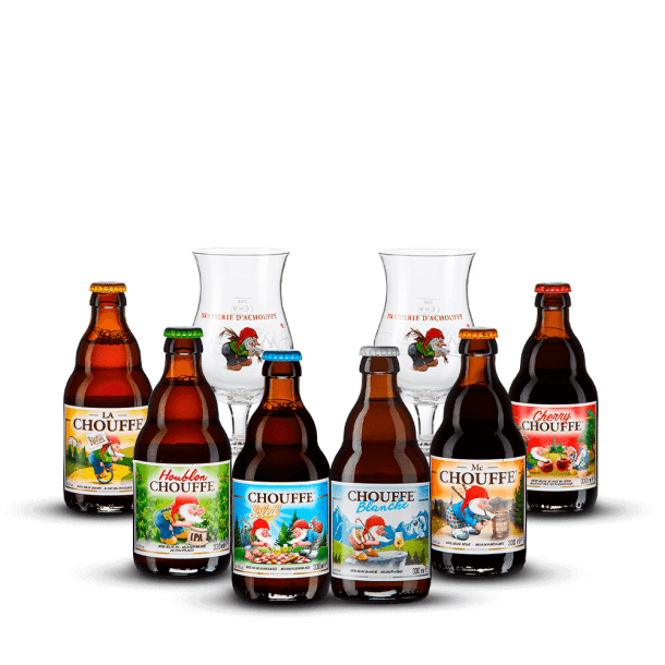 Pack Chouffe 6 Bières + 2 Verres