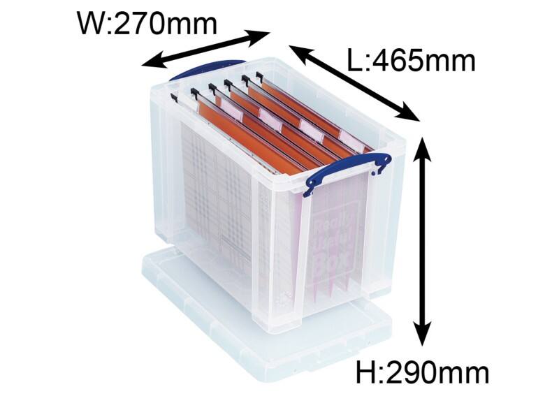 Really Useful Box Aufbewahrungsbox 24C 24 L Transparent Kunststoff 27 x 46,5 x 29 cm