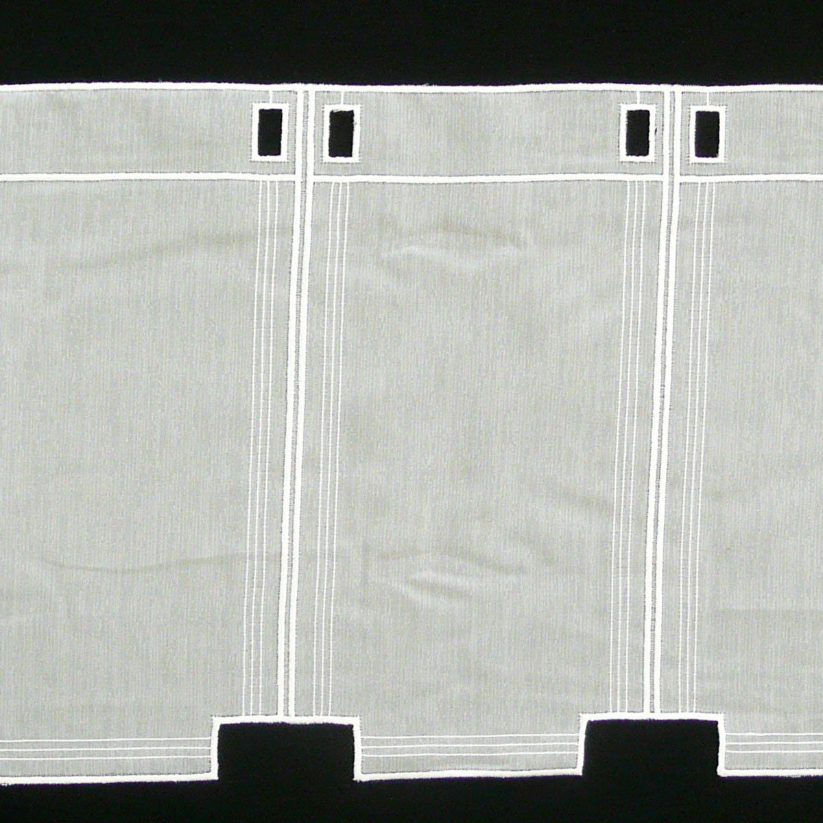Meterware Scheibengardine Meterware Voile Stickerei creme 60cm Höhe, SCHÖNER LEBEN., Stickerei/Stickstoff, bestickt