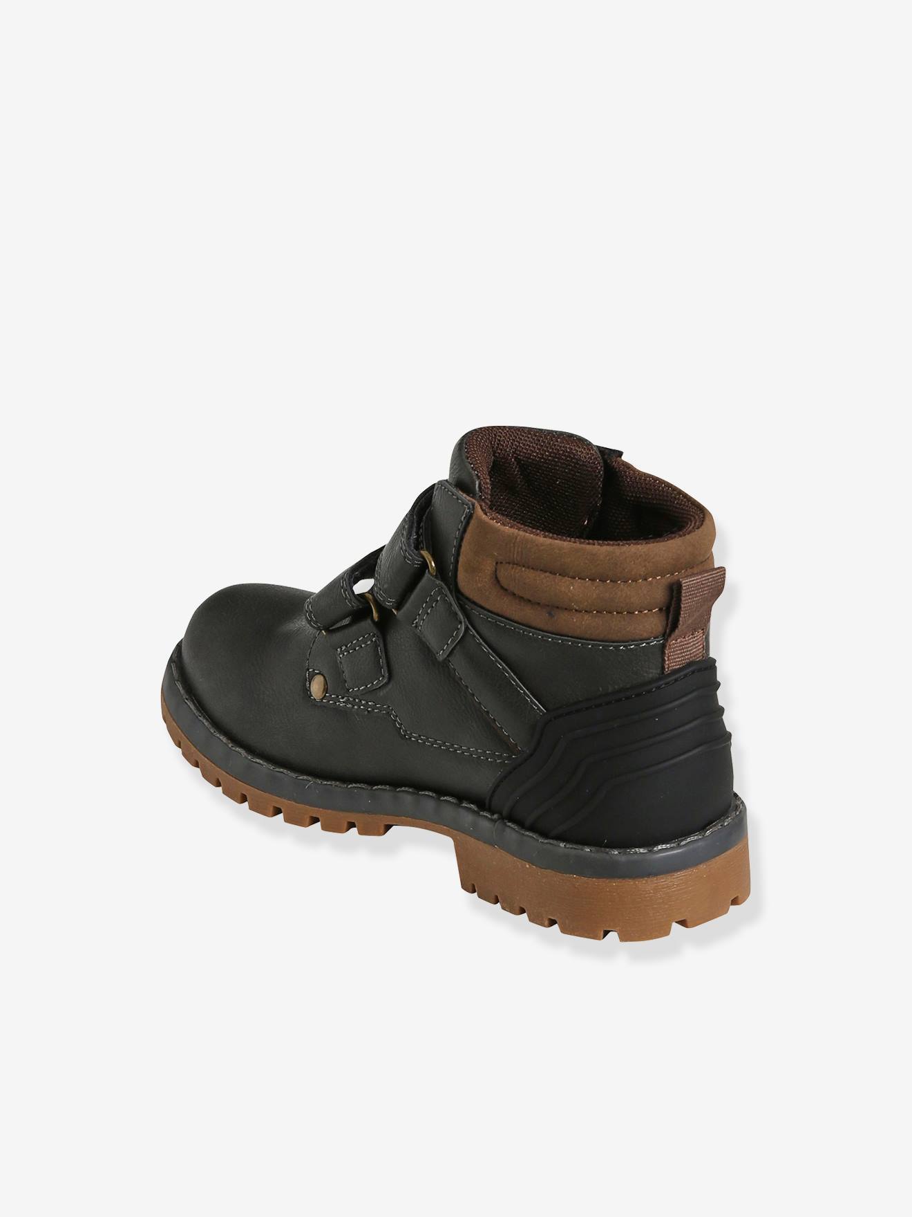Vertbaudet Jungen Klett-Boots - beige