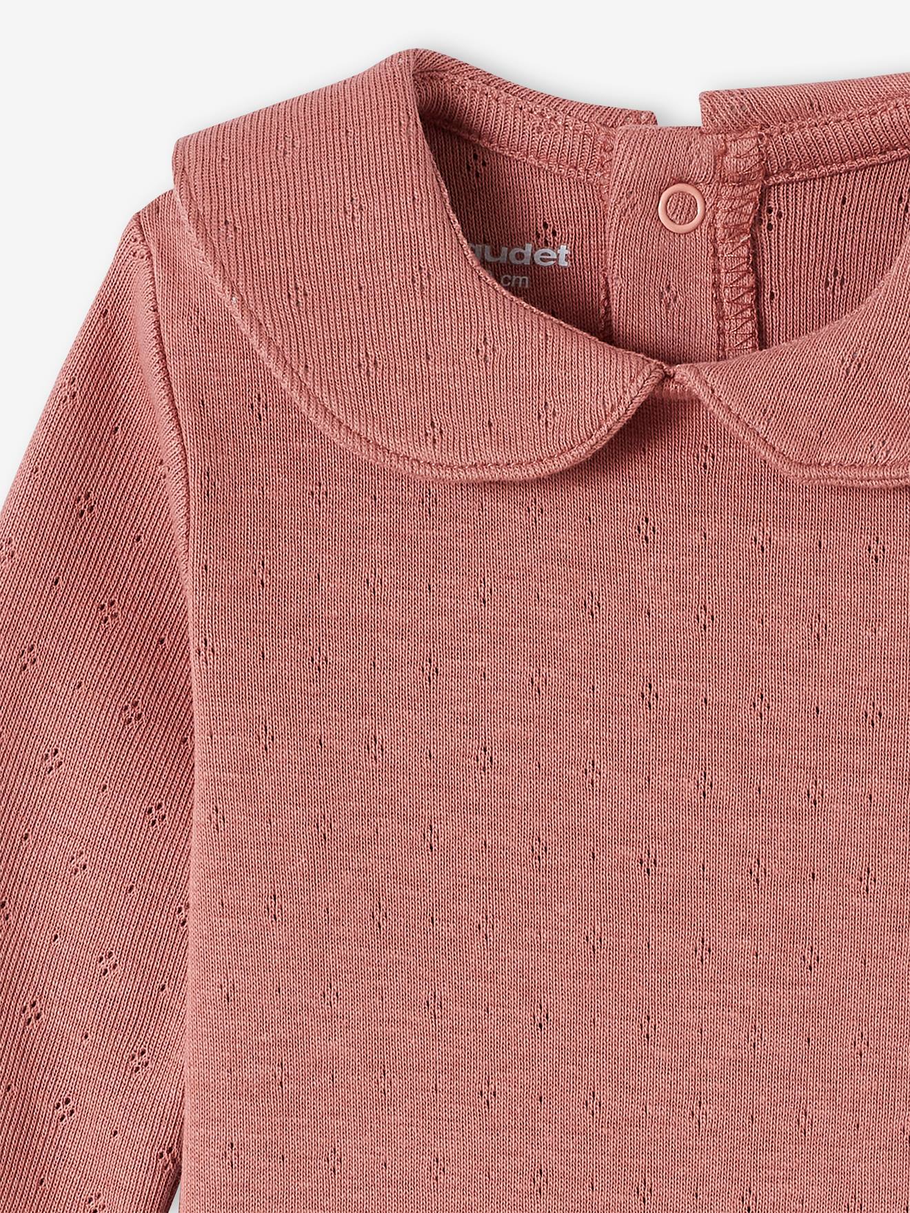 Vertbaudet 2er-Pack Mädchen Baby Bodys, lange Ärmel Oeko-Tex - altrosa