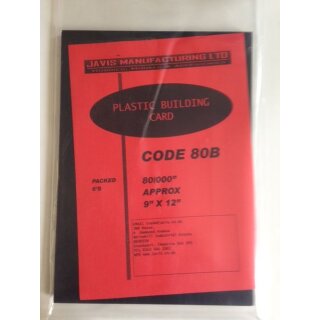 Black Plastic Building Card 2mm (1) 9 x12 Zoll