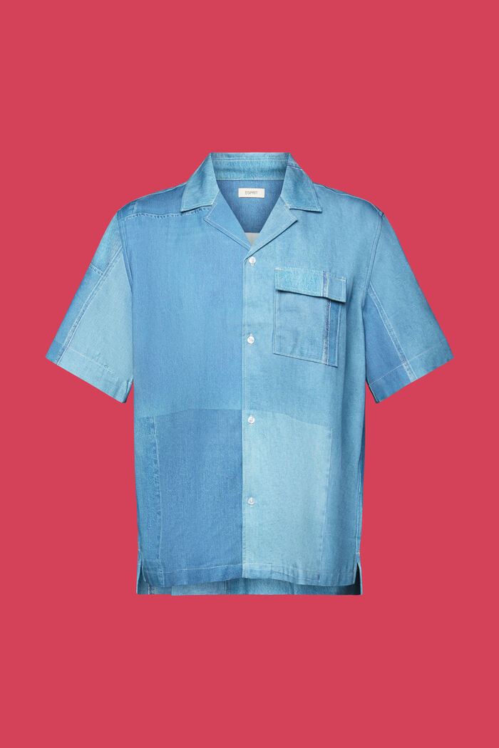 Hemd mit durchgehendem Denim-Print