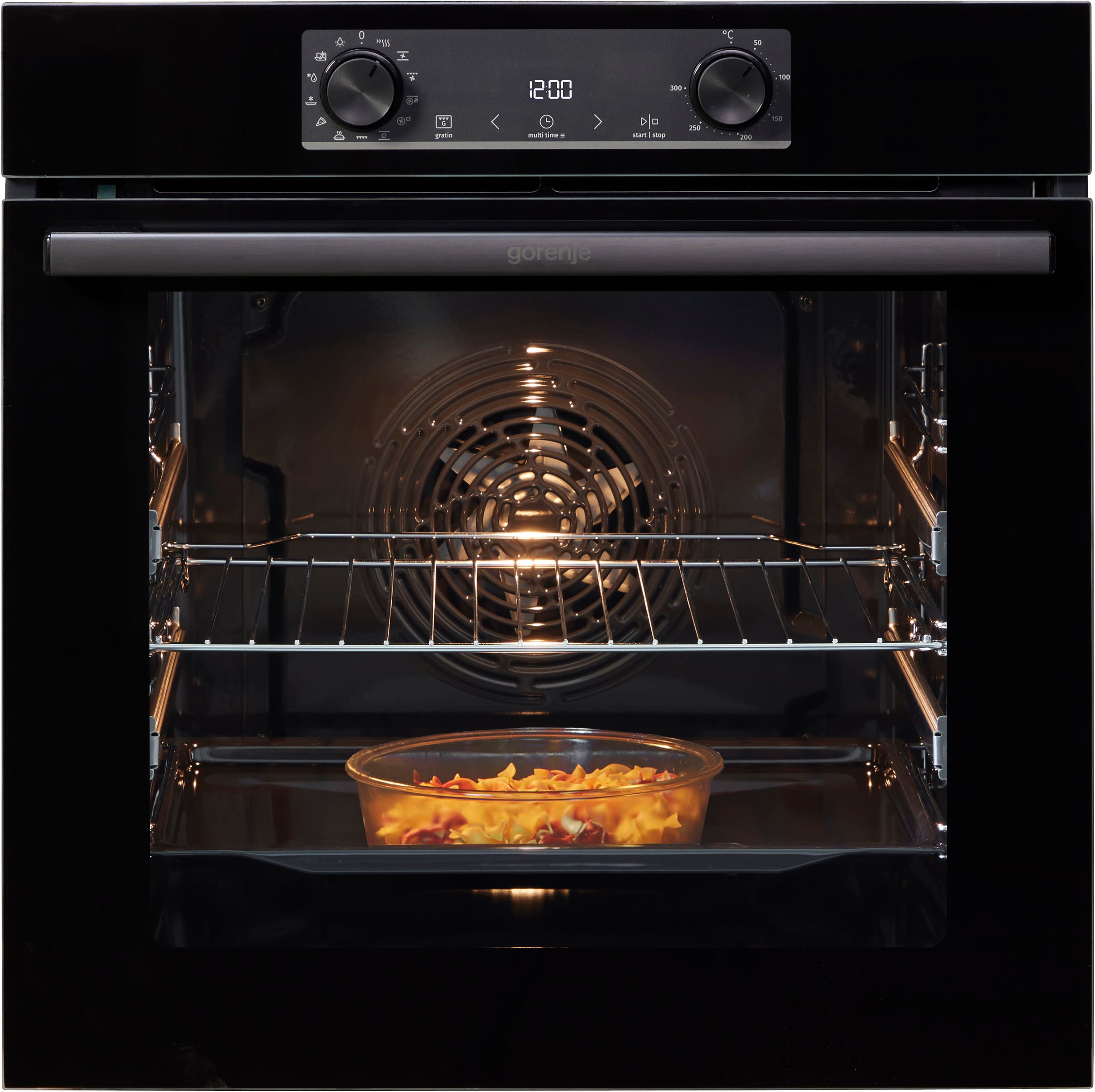 GORENJE Backofen BPS6737E09BGOT, mit 2-fach-Teleskopauszug, Pyrolyse-Selbstreinigung, ExtraSteam