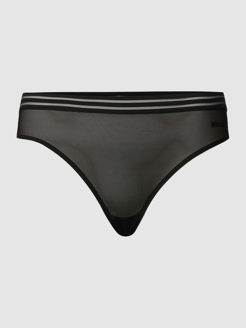 String in transparentem Design Modell 'Sheer Brazilian' in schwarz