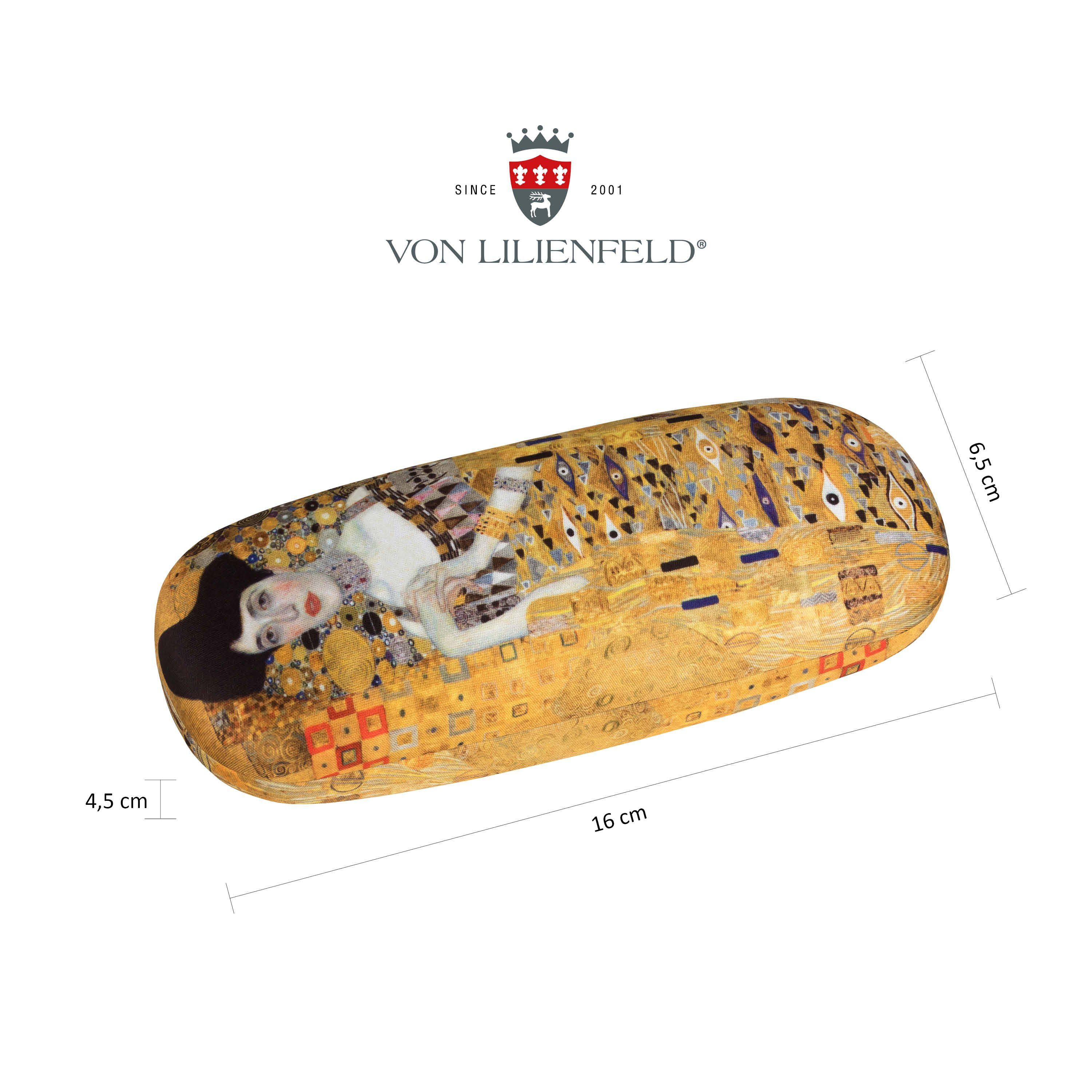 von Lilienfeld Brillenetui Brillenetui Gustav Klimt Adele Kunst Brillenbox, stabiles mit Mikrofaser bezogenes Hardcase