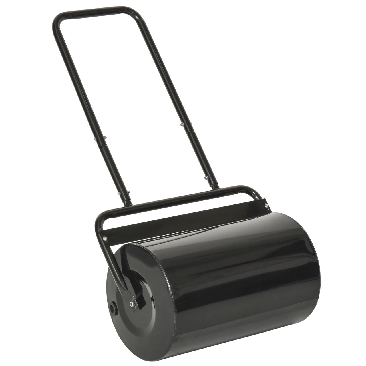 Outsunny Rasenwalze mit U-Griff Gartenwalze, 32 cm Durchmesser 38 L Wasser-/62 kg Sand Metall Schwarz