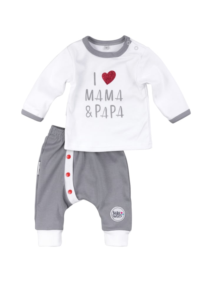 Baby Sweets Erstausstattung-Set I love Mama & Papa in weiss günstig kaufen