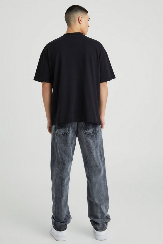 Oversize T-Shirt mit Rosen-Print