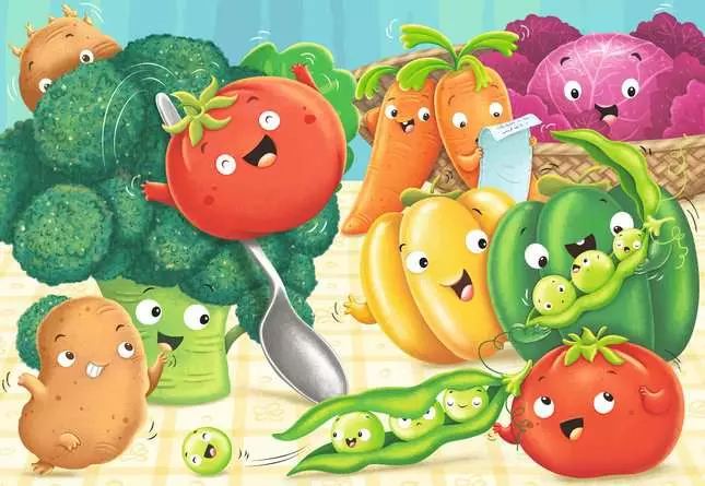 Kinderpuzzle ab 4 Jahren - Freche Früchte - 24 Teile