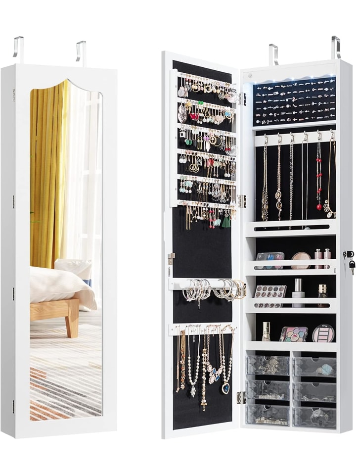 COSTWAY Schmuckschrank in Weiß günstig kaufen 120 cm