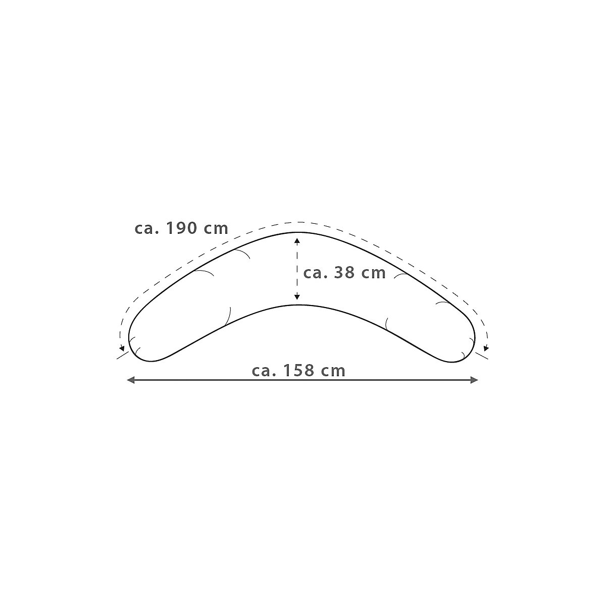 Bezug für Stillkissen Original 190 cm, Zarte Blüten