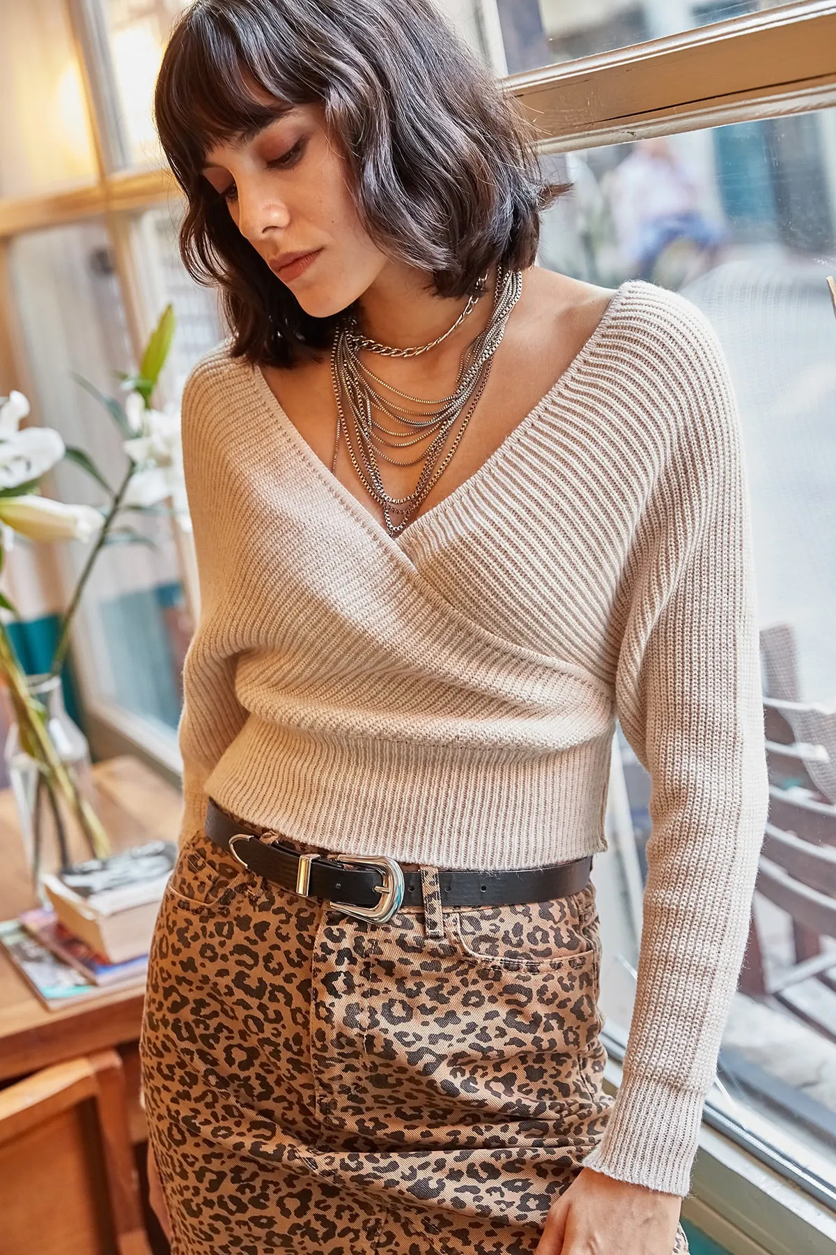 Olalook  Pullover - Beige - Regular Fit
