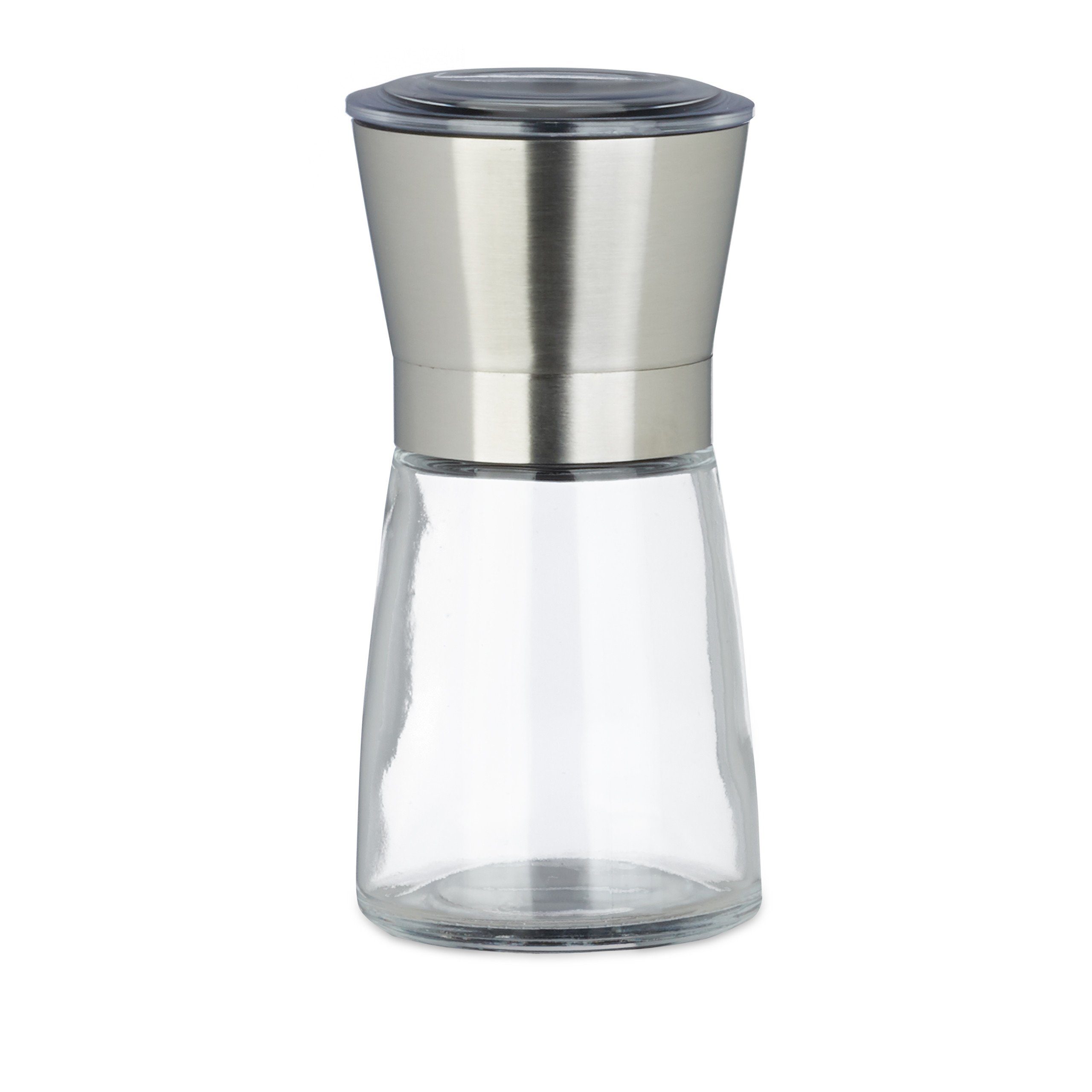 relaxdays Pfeffermühle Pfeffermühle Glas Design 2er Set