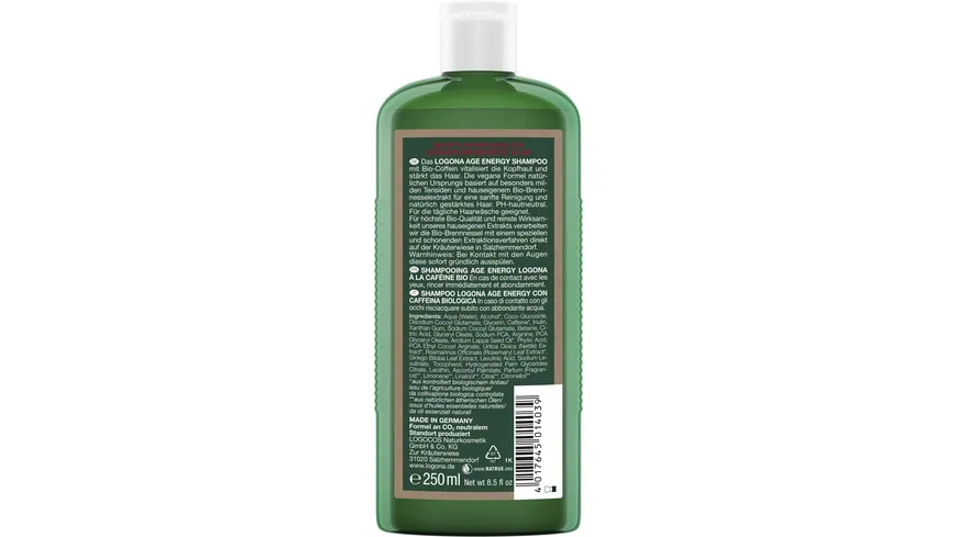 LOGONA Age Energy Shampoo Bio-Coffein 250 ml