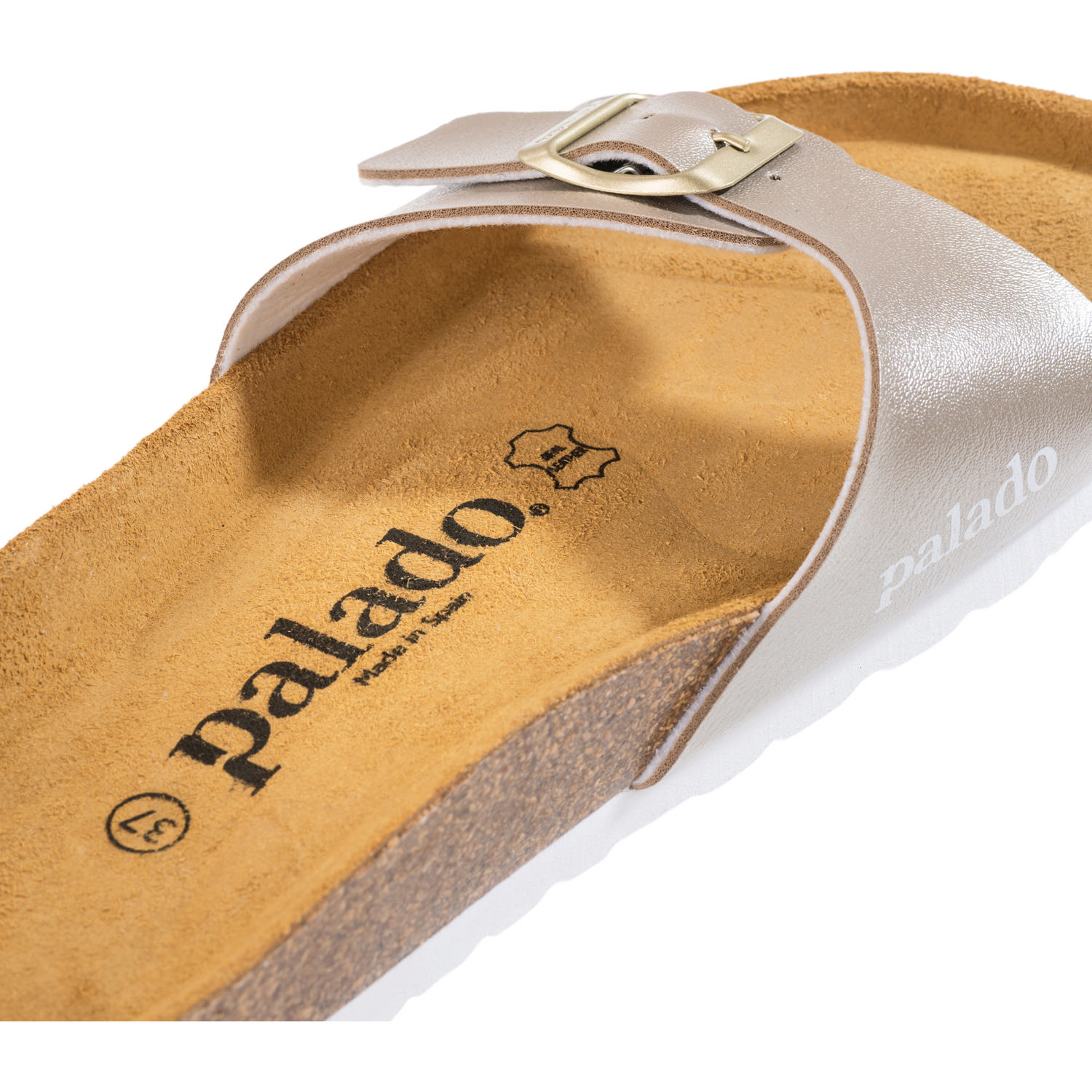 Palado Malta Metallic, Pantoletten, Damen, Metallic Beige Gold