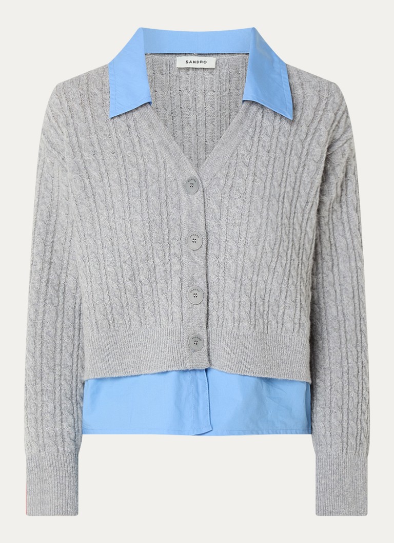 Cardigan Sandro a trecce, misto lana