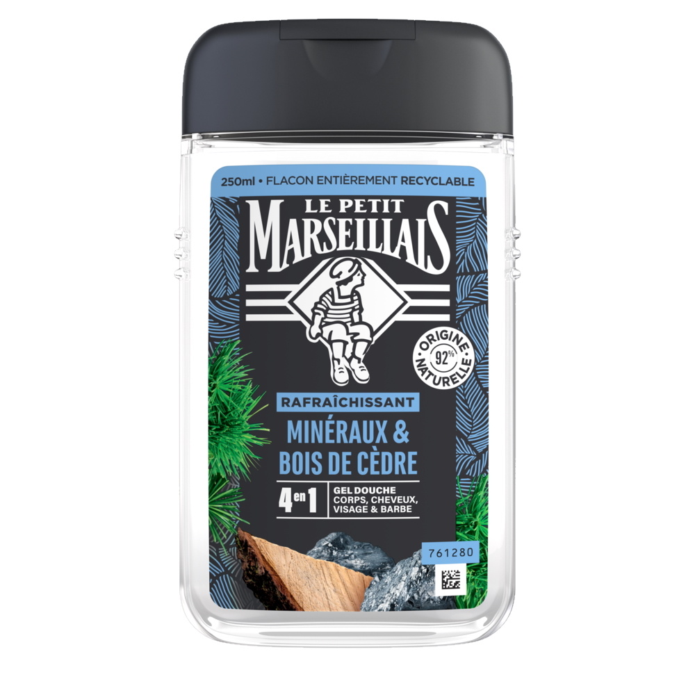 le petit marseillais LE PETIT MARSEILLAIS DOUCHE HOMME MINERAUX & BOIS DE CEDRE 250 ML Gel Douche
