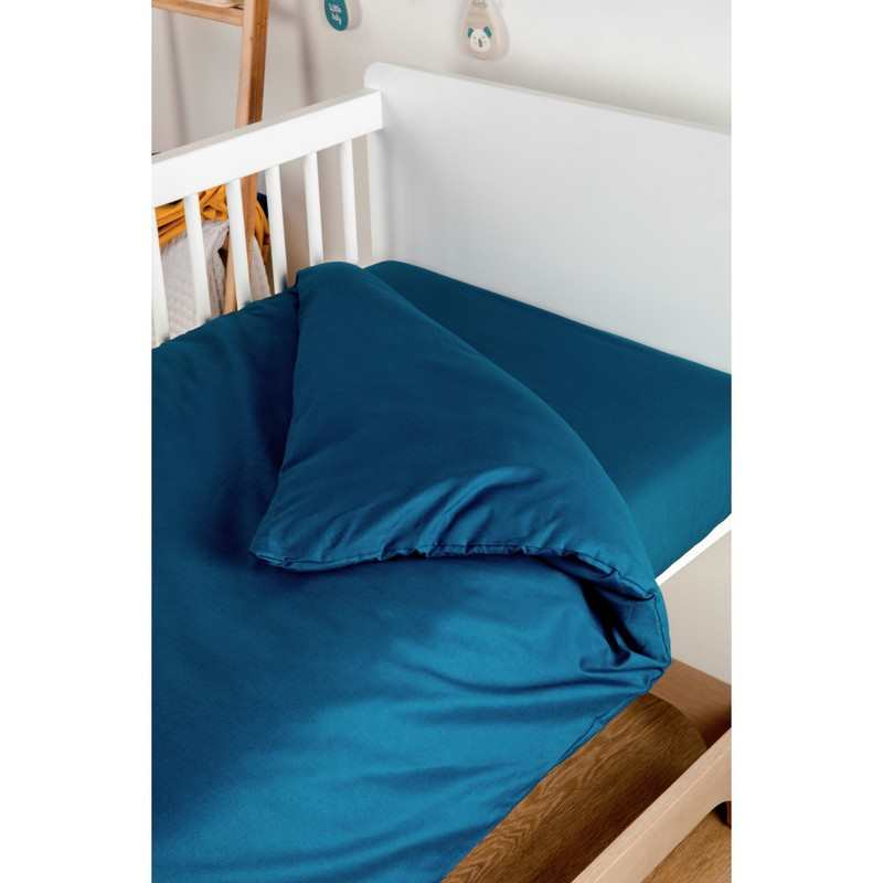 Housse de couette bébé unie en Coton Bio