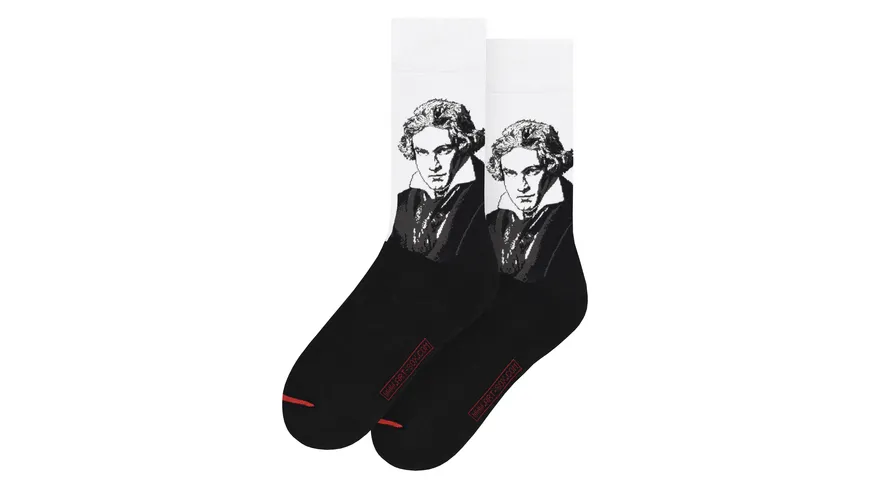 MuseARTa Unisex Socken Joseph Karl Stieler - Ludwig van Beethoven schwarz