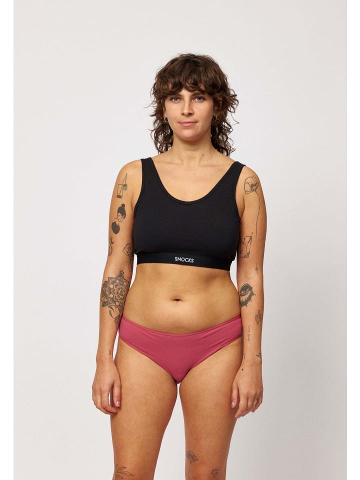 SNOCKS Damenslips aus Bio-Baumwolle 3 Stück in Mix (Apricot/Mauve/Schwarz) günstig kaufen