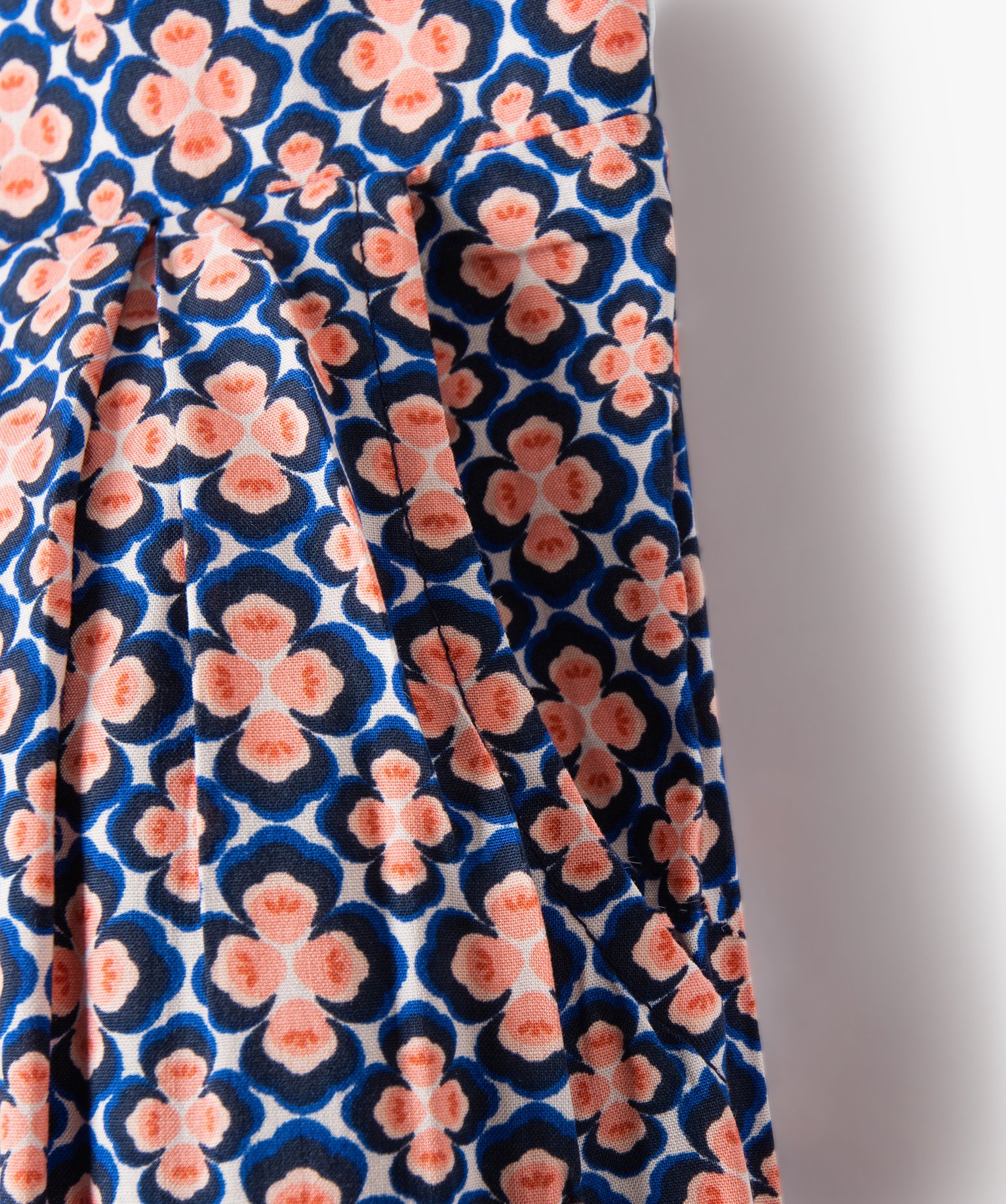 Pantalon fille large et fluide à motifs bleu | GEMO