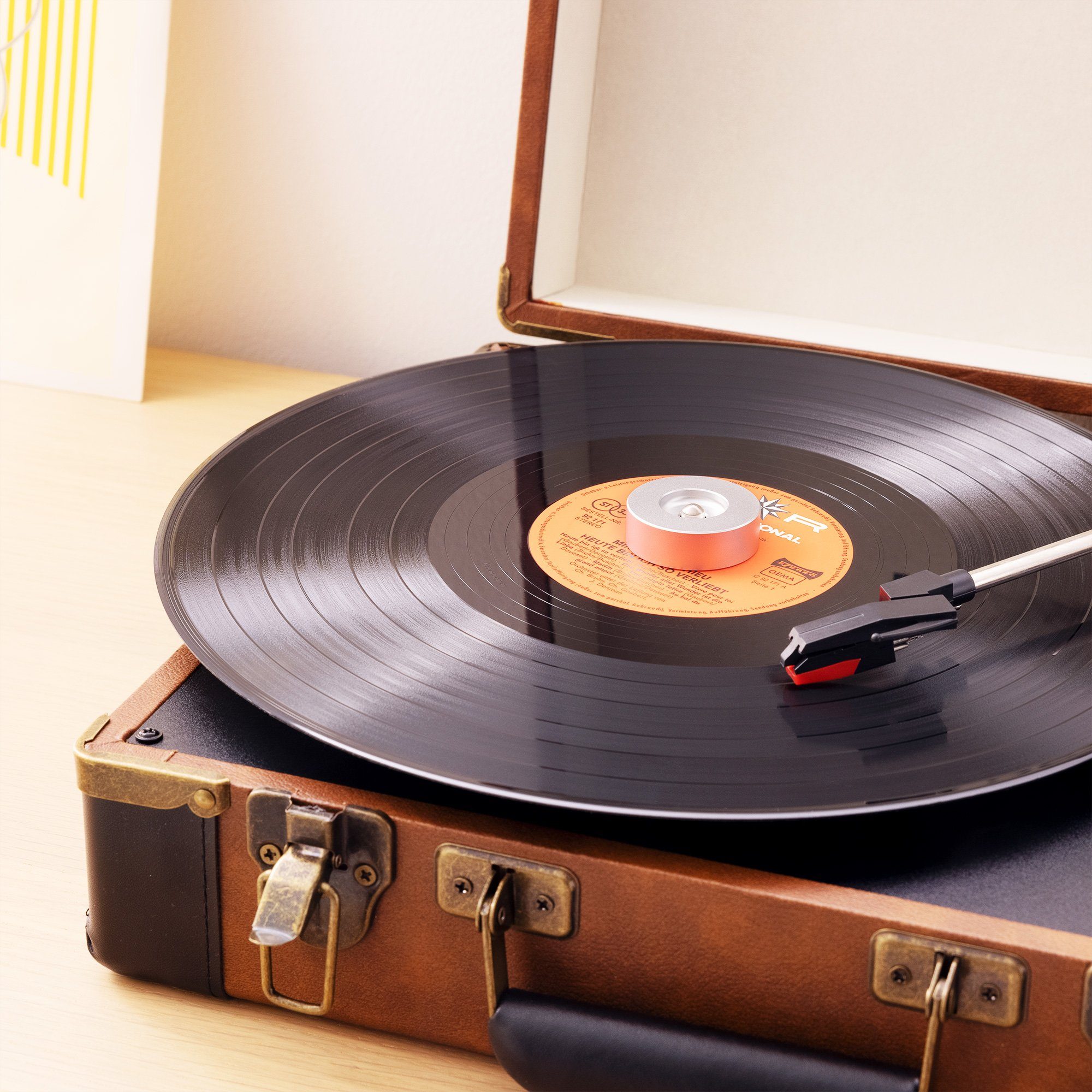 kwmobile Aluminium-Adapter für 7 Schallplatten mit großem Mittelloch
