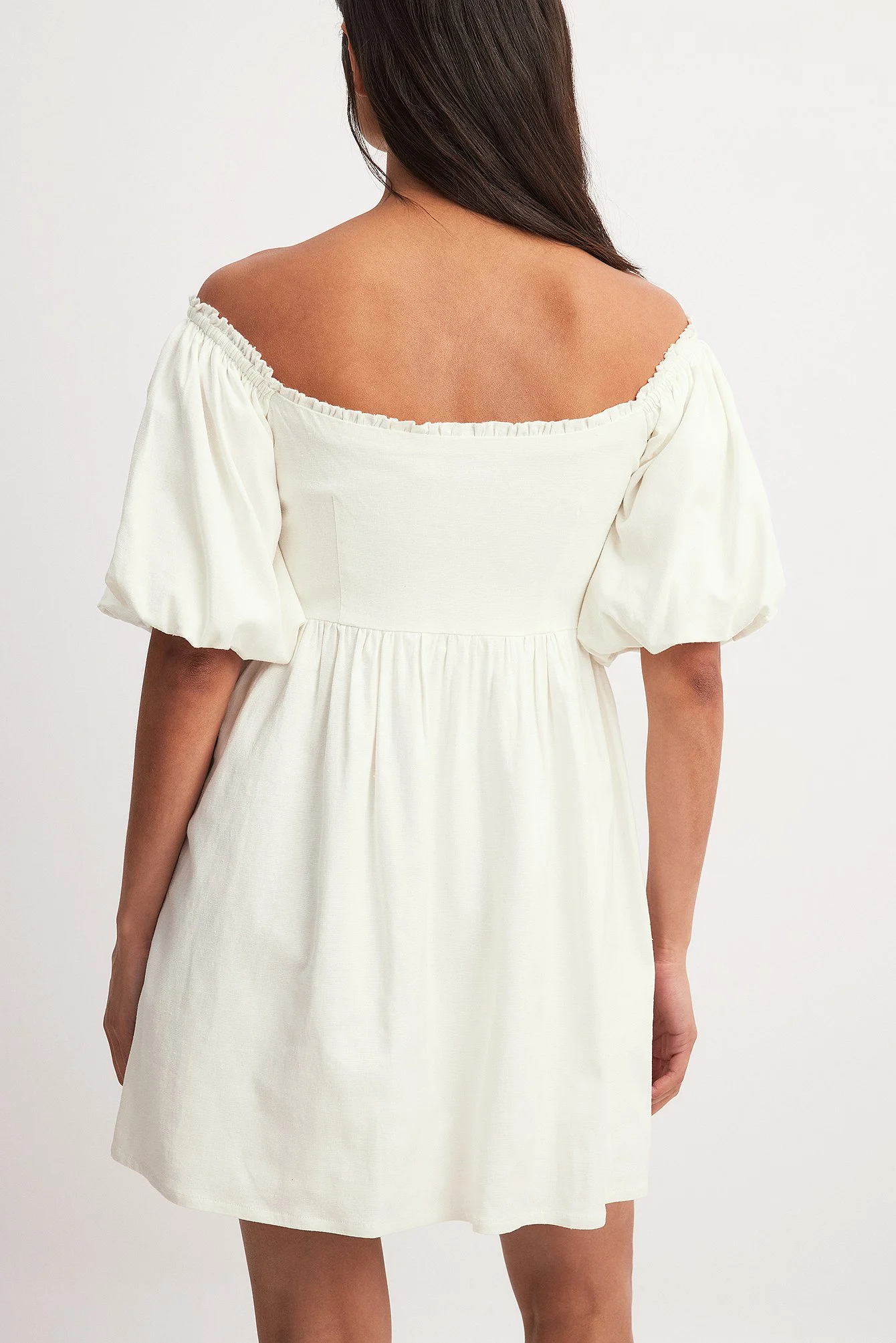 Puff Sleeve Off Shoulder Mini Dress