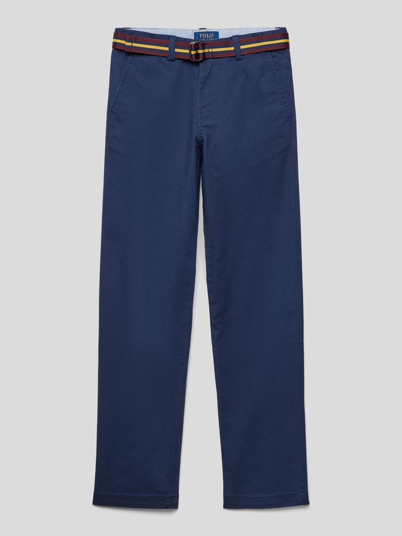 Stoffhose mit französischen Eingrifftaschen Modell 'BEDFORD' in marineblau