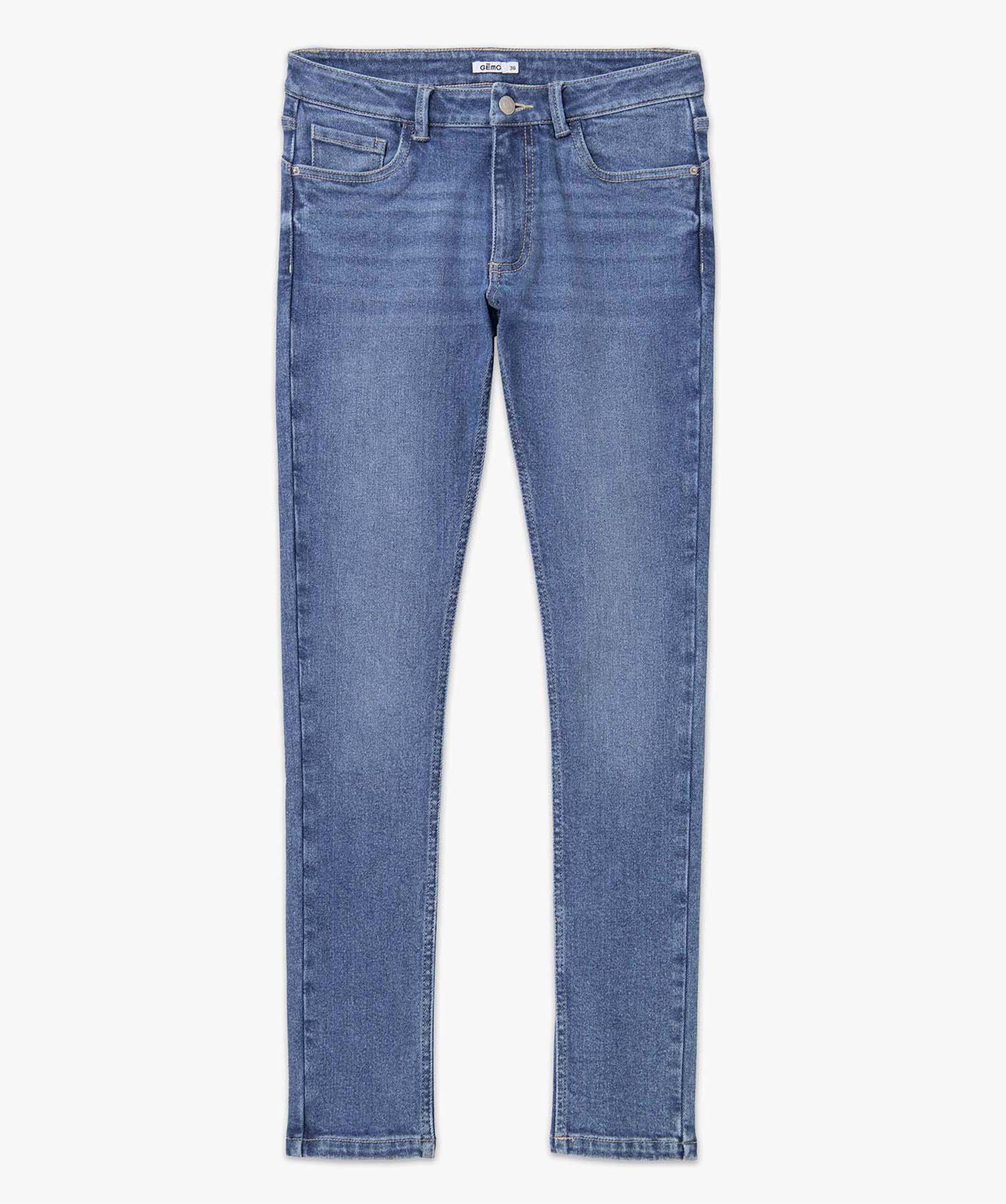 Jean femme coupe Slim coloris délavé stone | GEMO