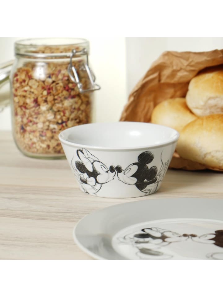 Geda Labels Müslischale Mickey Kiss Sketch in Grau - 400 ml günstig kaufen onesize