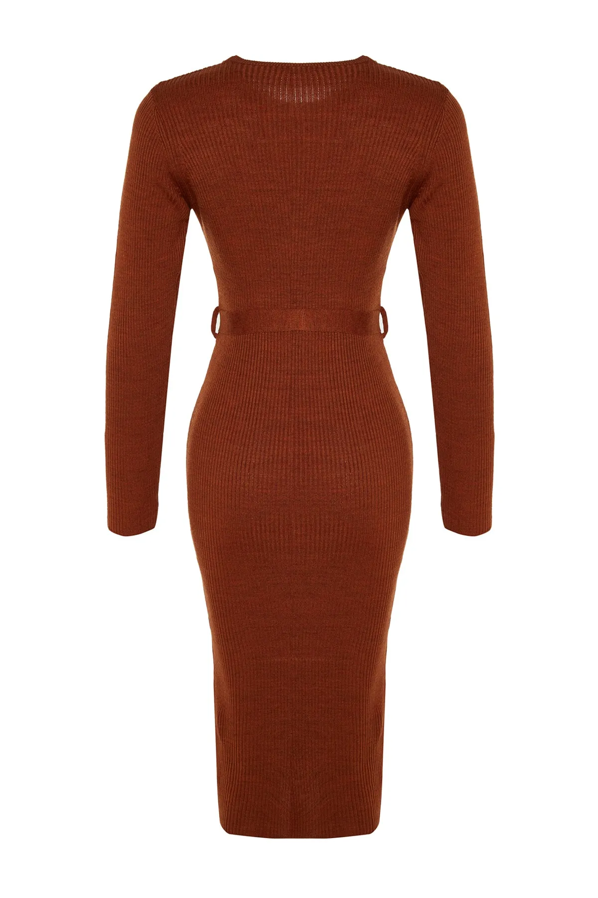 Trendyol Collection  Fliese Midi-Strickkleid mit Gürteldetail TWOAW22EL0009