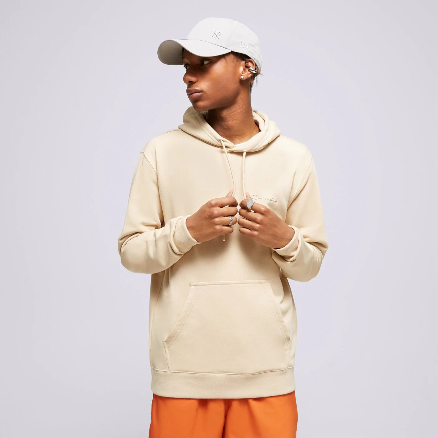 CHAMPION HOODIE HOODED SWEATSHIRT Beige