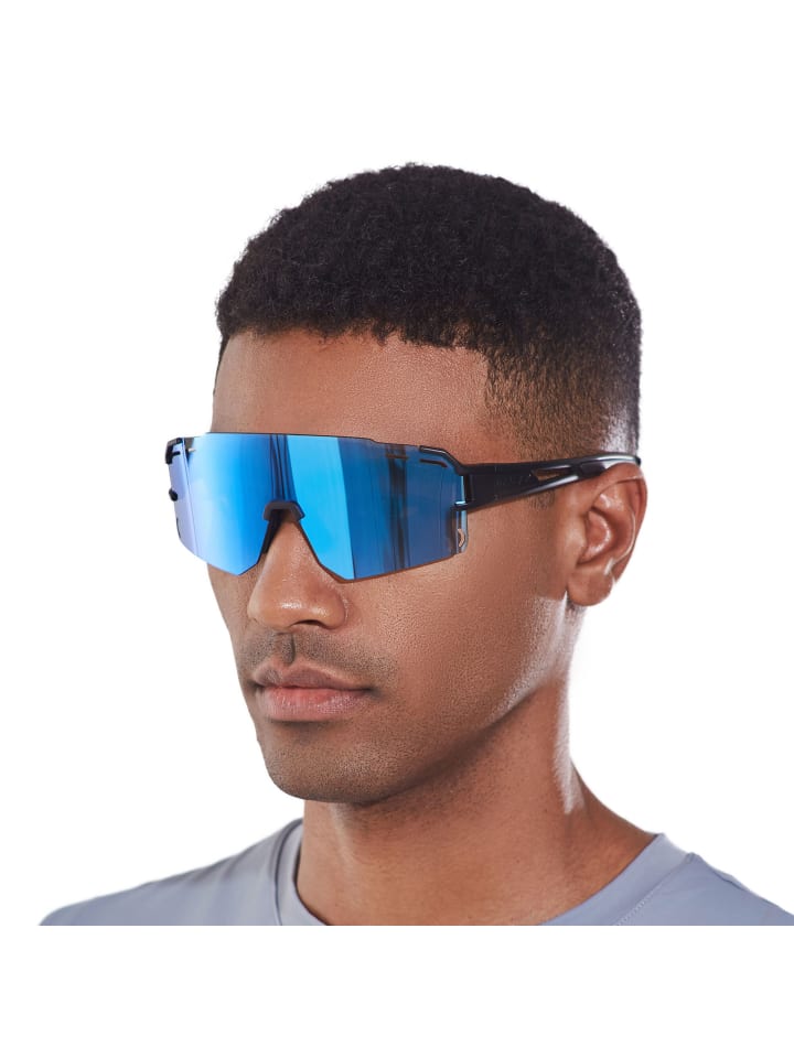 YEAZ SUNCRUISE Sport-Sonnenbrille Grün in schwarz / blau günstig kaufen onesize