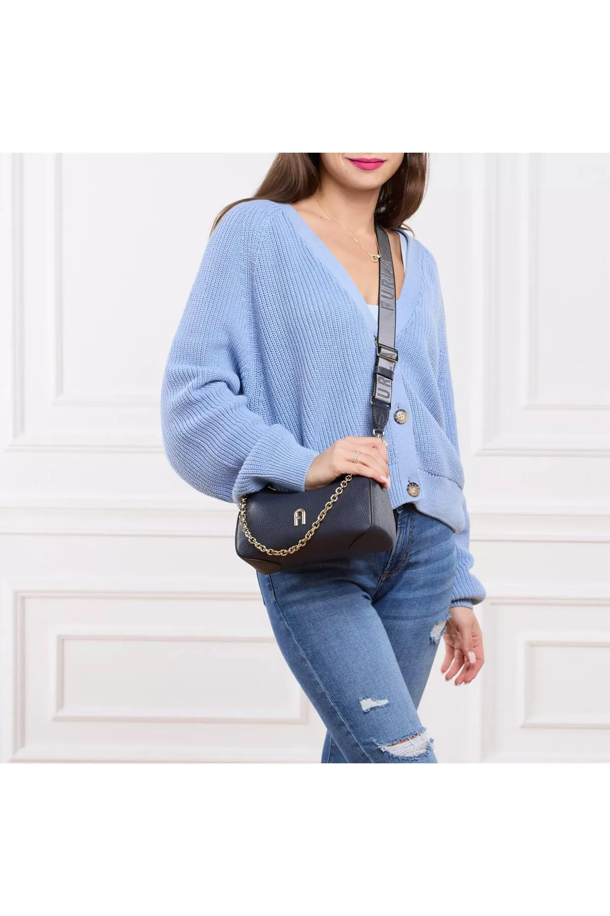 FURLA  Primula Mini C.Body Doppelgurt Mediterraneo+Soil