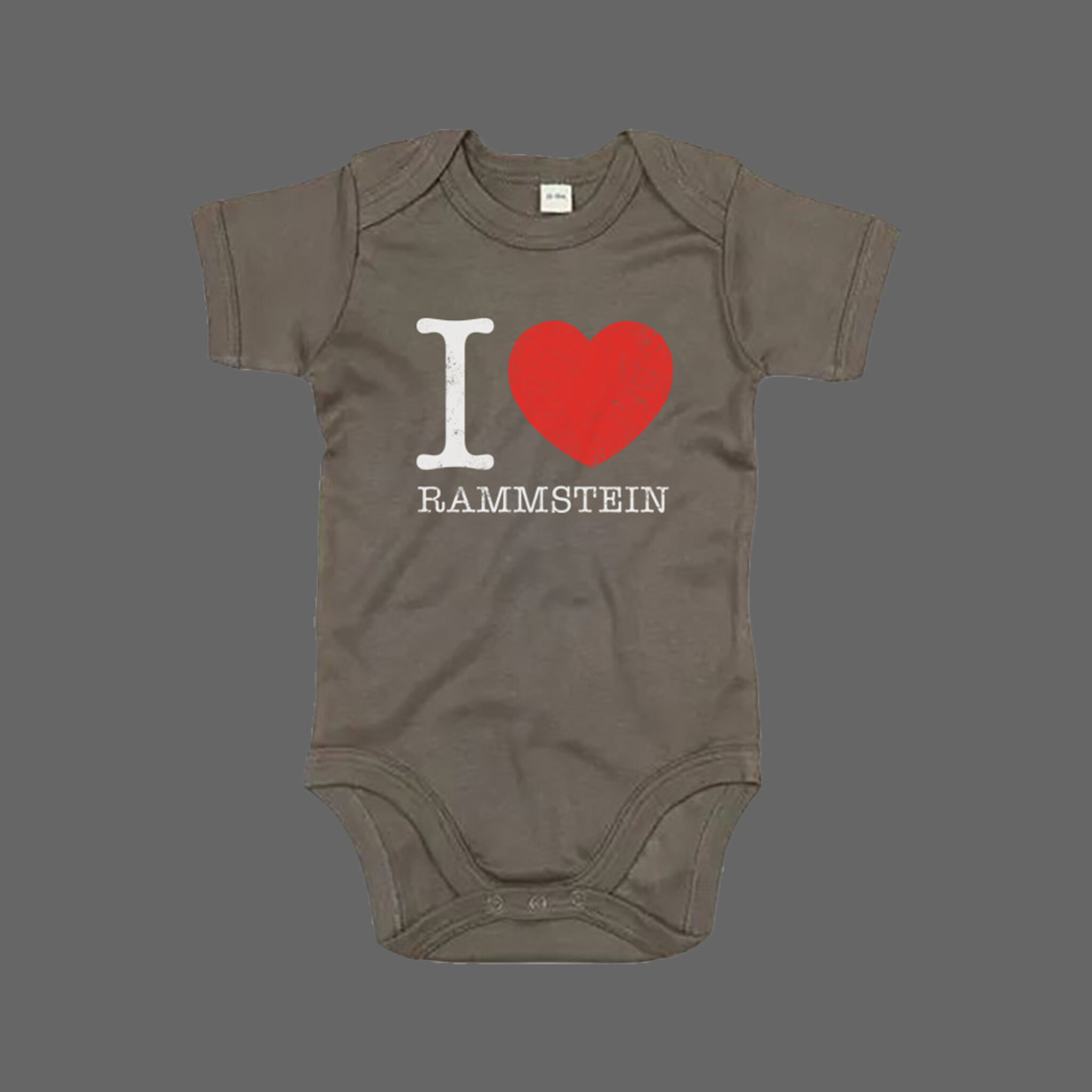 Baby Kurzarm Body ”I ❤️  Rammstein” *dunkelgrün*