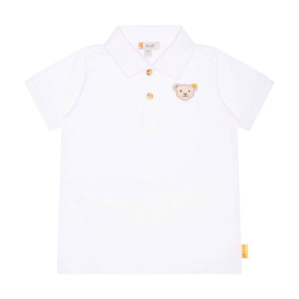 Poloshirt kurzarm, weiß für Jungs