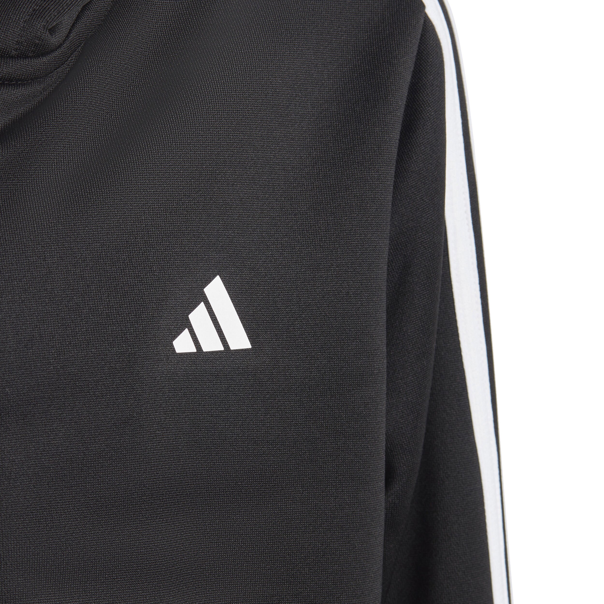 Essentials 3-Stripes Full-Zip Sweatjacke Jungen - Schwarz, Weiß