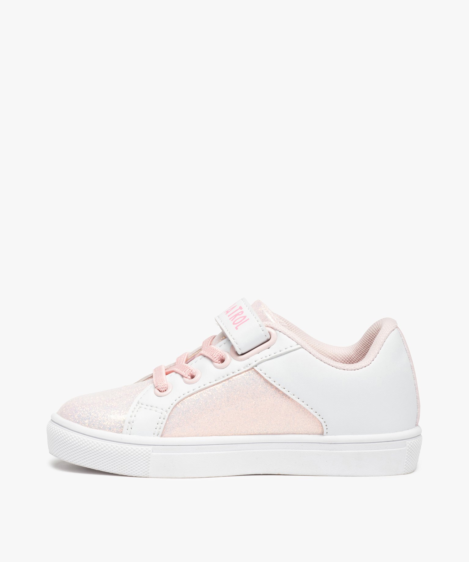 Baskets fille pailletées et vernies à scratch – Pat Patr... blanc | GEMO